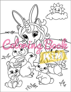 Unicorn Coloring Book - Coloring Book for Kids